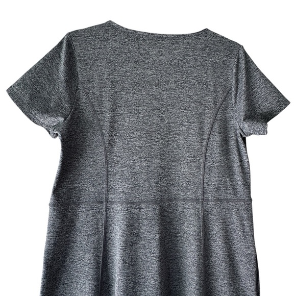 J JILL | NWOT FIT MARLED V-NECK DRESS BLACK & GRAY POCKETS | SMALL - Picture 7 of 13